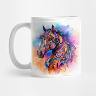 Psychedelic imagery of a horse Mug